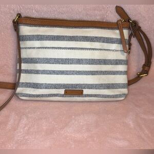 Fossil Striped Crossbody Bag